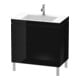 Duravit Waschtischunterschrank c-bonded L-Cube 80x48cm, 1 HL, sw hgl, 2 Ausz., steh.-1