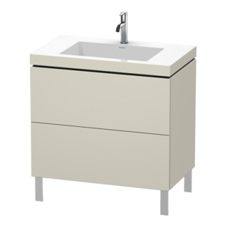 Duravit Waschtischunterschrank c-bonded L-Cube 80x48cm, 1 HL, Tau ma, 2 Ausz., steh.