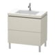 Duravit Waschtischunterschrank c-bonded L-Cube 80x48cm, 1 HL, Tau ma, 2 Ausz., steh.-1