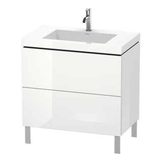 Duravit Waschtischunterschrank c-bonded L-Cube 80x48cm, 1 HL, we. hgl, 2 Ausz., steh.