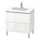 Duravit Waschtischunterschrank c-bonded L-Cube 80x48cm, 1 HL, we. hgl, 2 Ausz., steh.-1