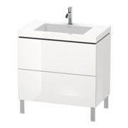 Duravit Waschtischunterschrank c-bonded L-Cube 80x48cm, 1 HL, we. hgl, 2 Ausz., steh.