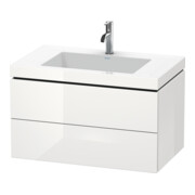Duravit Waschtischunterschrank c-bonded L-Cube 80x48cm, 1 HL, we. hgl, 2 Schub., wandhängend-1