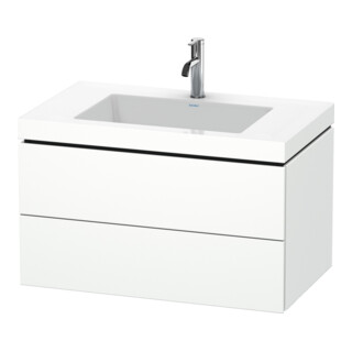 Duravit Waschtischunterschrank c-bonded L-Cube 80x48cm, 1 HL, we. ma, 2 Schub., wandhängend