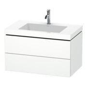 Duravit Waschtischunterschrank c-bonded L-Cube 80x48cm, 1 HL, we. ma, 2 Schub., wandhängend
