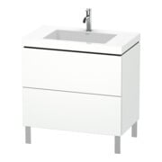 Duravit Waschtischunterschrank c-bonded L-Cube 80x48cm, 1 HL, we. matt, 2 Ausz., steh.