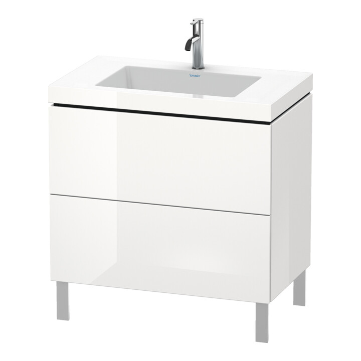 Duravit Waschtischunterschrank c-bonded L-Cube 80x48cm, o. Hahnl., lei, 2 Ausz., steh.