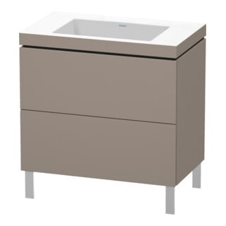 Duravit Waschtischunterschrank c-bonded L-Cube 80x48cm, o HL, bas. ma, 2 Ausz., steh.