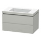 Duravit Waschtischunterschrank c-bonded L-Cube 80x48cm, o HL, bg ma, 2 Schub., wandhängend-1