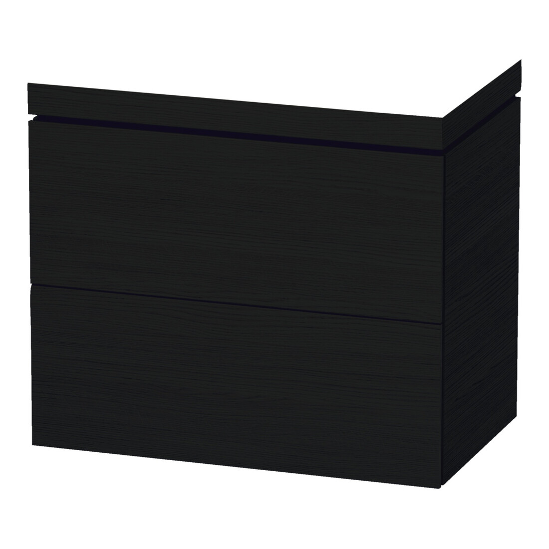 Duravit Waschtischunterschrank c-bonded L-Cube 80x48cm, o HL, E sw, 2 Ausz., bodensteh.