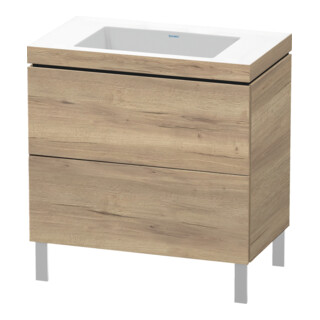 Duravit Waschtischunterschrank c-bonded L-Cube 80x48cm, o HL, Ei marm., 2 Ausz., steh.