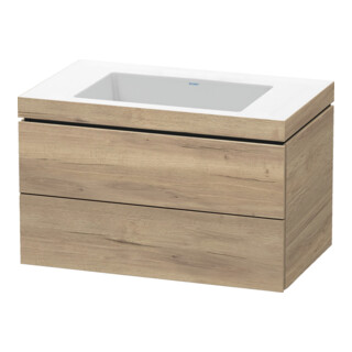Duravit Waschtischunterschrank c-bonded L-Cube 80x48cm, o HL, Ei marm., 2 Schub., wandhängend