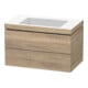 Duravit Waschtischunterschrank c-bonded L-Cube 80x48cm, o HL, Ei marm., 2 Schub., wandhängend-1