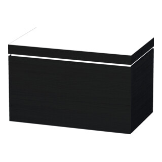 Duravit Waschtischunterschrank c-bonded L-Cube 80x48cm, o. HL, Eiche schwarz, 1 Auszug