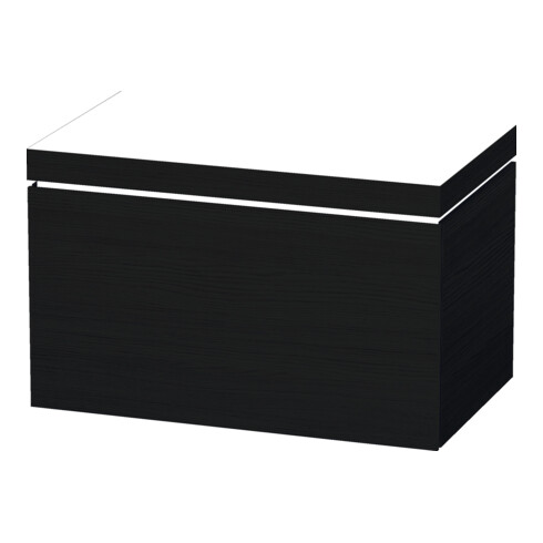 Duravit Waschtischunterschrank c-bonded L-Cube 80x48cm, o. HL, Eiche schwarz, 1 Auszug