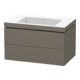 Duravit Waschtischunterschrank c-bonded L-Cube 80x48cm, o HL, f G m, 2 Schub., wandhängend-1