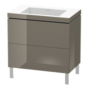 Duravit Waschtischunterschrank c-bonded L-Cube 80x48cm, o HL, f Gr hgl, 2 Ausz., steh.