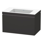 Duravit Waschtischunterschrank c-bonded L-Cube 80x48cm, o HL, gra matt, 1 Ausz., wandhängend