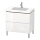 Duravit Waschtischunterschrank c-bonded L-Cube 80x48cm, o HL, gra matt, 2 Ausz., steh.