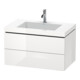 Duravit Waschtischunterschrank c-bonded L-Cube 80x48cm, o HL, gra matt, 2 Schub., wandhängend