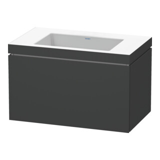 Duravit Waschtischunterschrank c-bonded L-Cube 80x48cm, o HL, graph ma, 1 Ausz., wandhängend