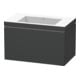 Duravit Waschtischunterschrank c-bonded L-Cube 80x48cm, o HL, graph ma, 1 Ausz., wandhängend-1
