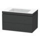 Duravit Waschtischunterschrank c-bonded L-Cube 80x48cm, o HL, graph ma, 2 Schub., wandhängend-1