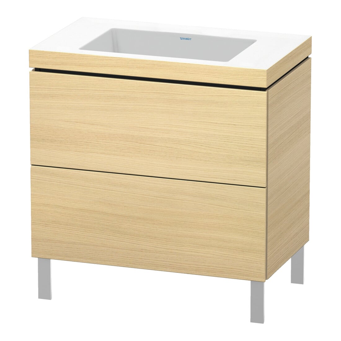 Duravit Waschtischunterschrank c-bonded L-Cube 80x48cm, o HL, med. Ei, 2 Ausz., steh.