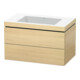 Duravit Waschtischunterschrank c-bonded L-Cube 80x48cm, o HL, med. Ei, 2 Schub., wandhängend-1