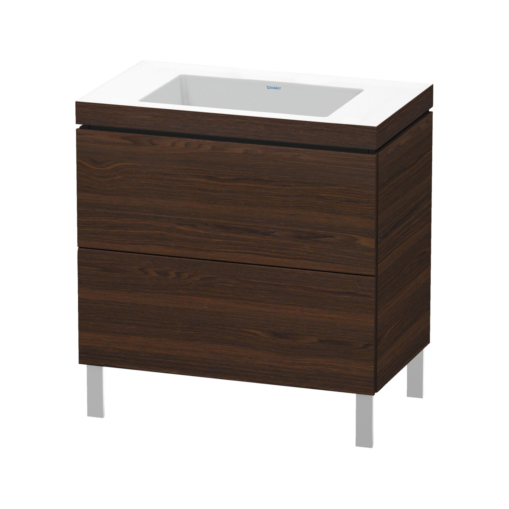 Duravit Waschtischunterschrank c-bonded L-Cube 80x48cm, o HL, N geb., 2 Ausz., steh.
