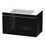 Duravit Waschtischunterschrank c-bonded L-Cube 80x48cm, o HL, sw hgl, 1 Ausz., wandhängend