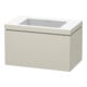 Duravit Waschtischunterschrank c-bonded L-Cube 80x48cm, o HL, Tau ma, 1 Ausz., wandhängend-1