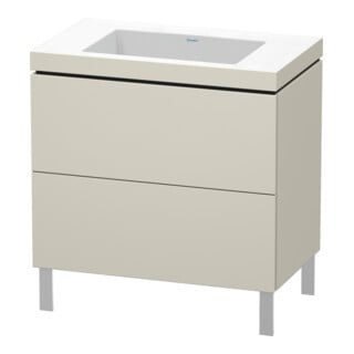 Duravit Waschtischunterschrank c-bonded L-Cube 80x48cm, o HL, Tau matt, 2 Ausz., steh.
