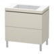 Duravit Waschtischunterschrank c-bonded L-Cube 80x48cm, o HL, Tau matt, 2 Ausz., steh.-1