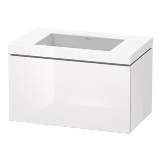 Duravit Waschtischunterschrank c-bonded L-Cube 80x48cm, o HL, we. hgl, 1 Ausz., wandhängend