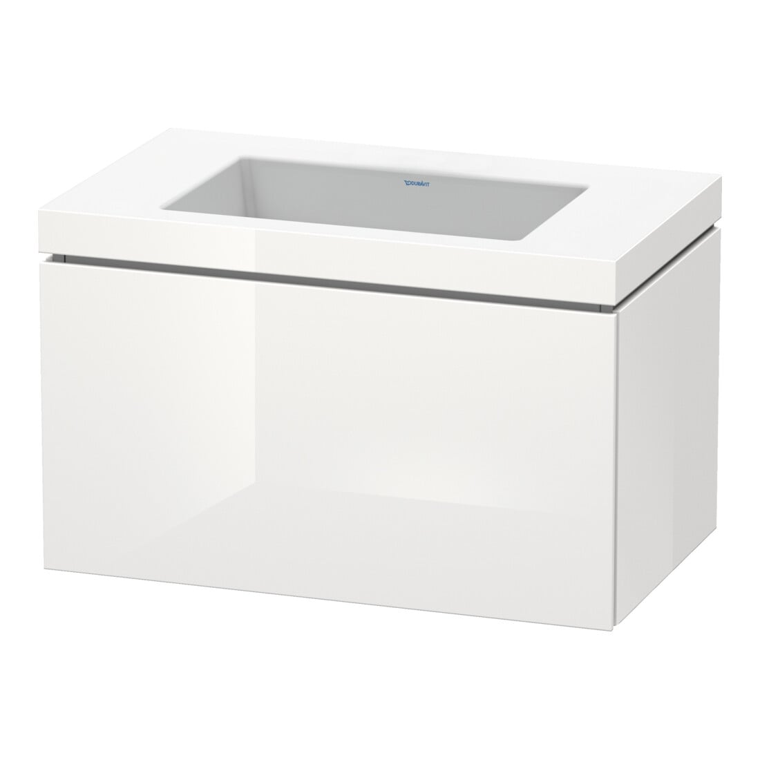 Duravit Waschtischunterschrank c-bonded L-Cube 80x48cm, o HL, we. hgl, 1 Ausz., wandhängend