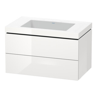 Duravit Waschtischunterschrank c-bonded L-Cube 80x48cm, o HL, we. hgl, 2 Schub., wandhängend