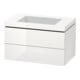 Duravit Waschtischunterschrank c-bonded L-Cube 80x48cm, o HL, we. hgl, 2 Schub., wandhängend-1