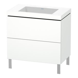 Duravit Waschtischunterschrank c-bonded L-Cube 80x48cm, o HL, we. ma, 2 Ausz., steh.