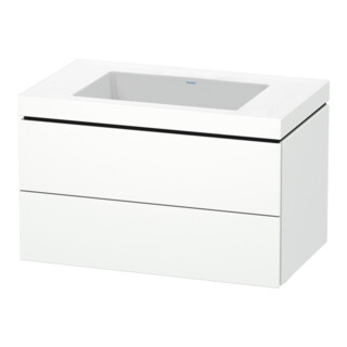 Duravit Waschtischunterschrank c-bonded L-Cube 80x48cm, o HL, we. ma, 2 Schub., wandhängend