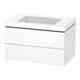 Duravit Waschtischunterschrank c-bonded L-Cube 80x48cm, o HL, we. ma, 2 Schub., wandhängend-1
