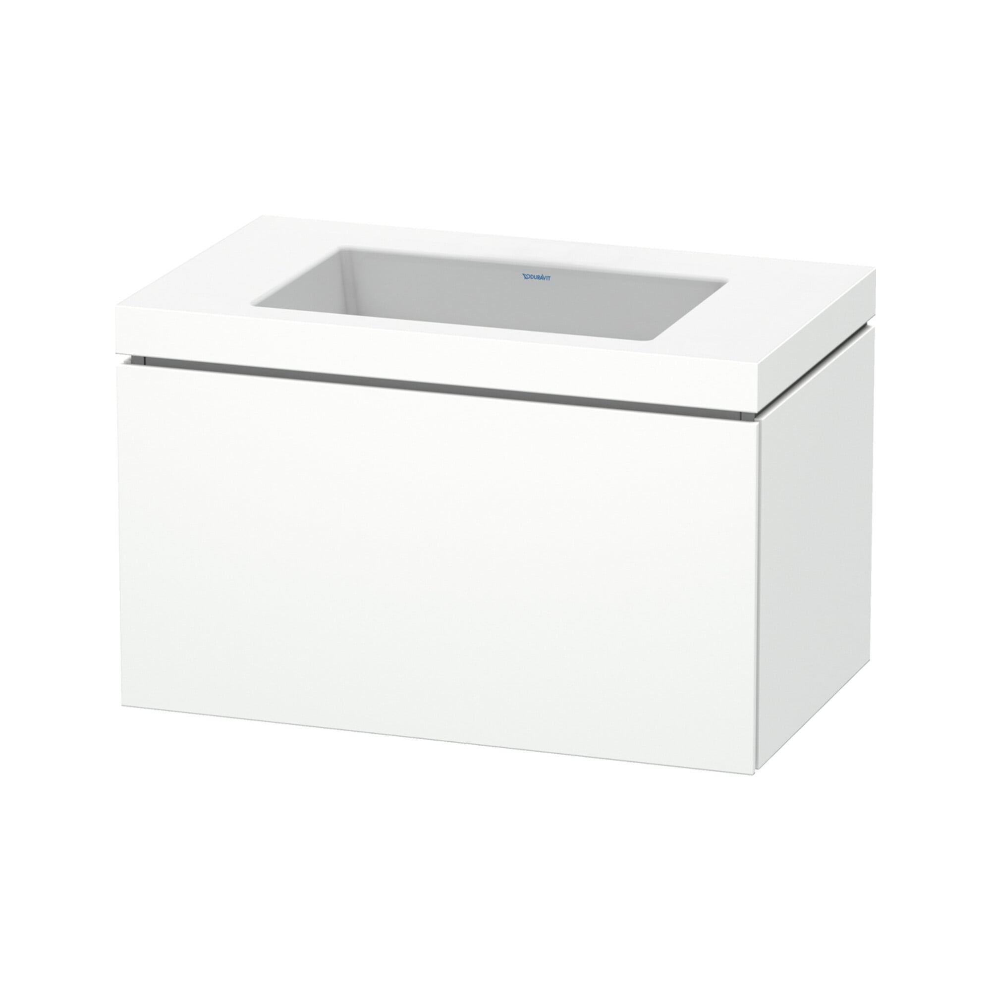 Duravit Waschtischunterschrank c-bonded L-Cube 80x48cm, o HL, we. matt, 1 Ausz., wandhängend