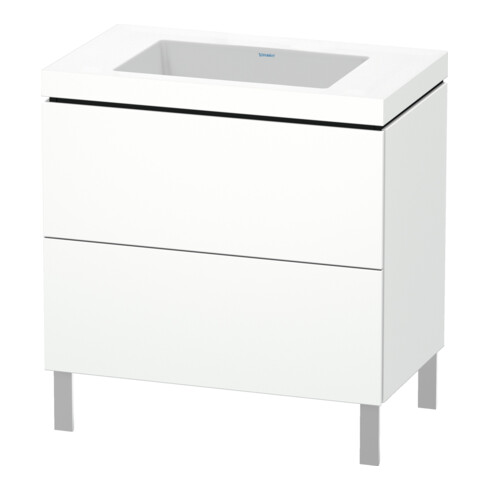 Duravit Waschtischunterschrank c-bonded L-Cube 80x48cm, o HL, we. matt, 2 Ausz., steh.
