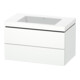 Duravit Waschtischunterschrank c-bonded L-Cube 80x48cm, o HL, we. matt, 2 Schub., wandhängend-1