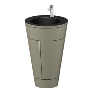 Duravit Waschtischunterschrank c-bonded Set Starck 1 56x86,4x60,5cm, st, G c, st-g s-matt