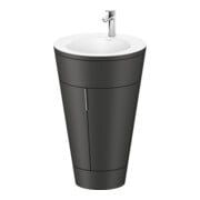 Duravit Waschtischunterschrank c-bonded Set Starck 1 56x86,4x60,5cm, st, G chr, graph s-matt