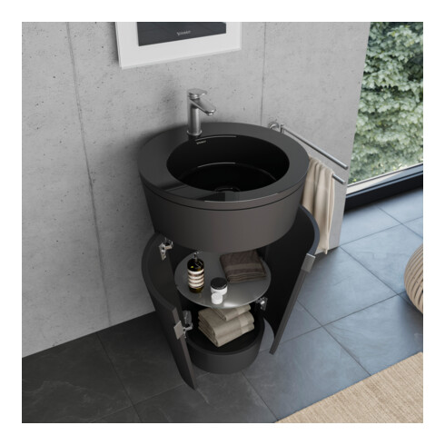 Duravit Waschtischunterschrank c-bonded Set Starck 1 56x86,4x60,5cm, st, G ES ge, gra s-matt