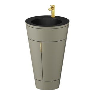 Duravit Waschtischunterschrank c-bonded Set Starck 1 56x86,4x60,5cm, st, G g p, st-g s-matt