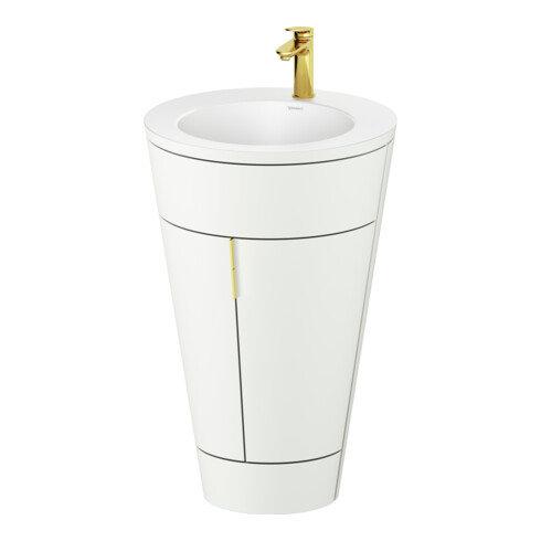 Duravit Waschtischunterschrank c-bonded Set Starck 1 56x86,4x60,5cm, st, G g pol., we. s-matt