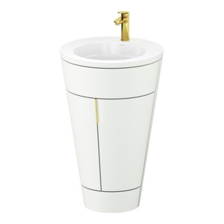 Duravit Waschtischunterschrank c-bonded Set Starck 1 56x86,4x60,5cm, st, G g pol., we. s-matt